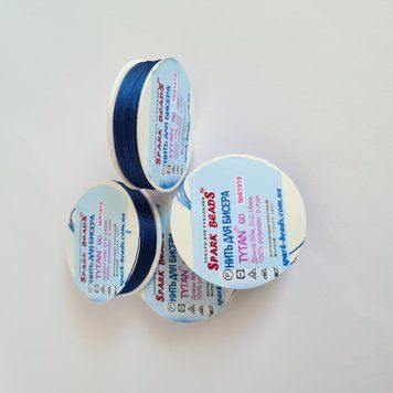 Нитка для бисера TYTAN 60 №61919 синяя сапфировая 60 м (Spark Beads) 000002226 фото
