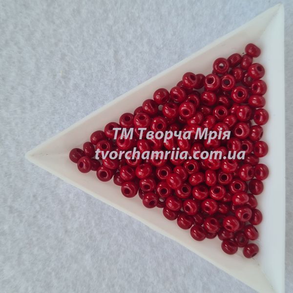 93310 упаковка 50г Чешский бисер Preciosa 6/0 бордовый натуральный непрозрачный