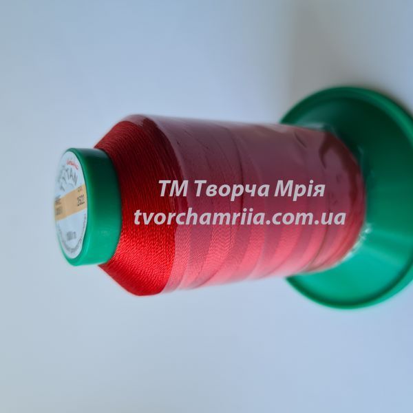 Нитка для бісеру TYTAN 60 №2522 червона1000 м 000000783 фото