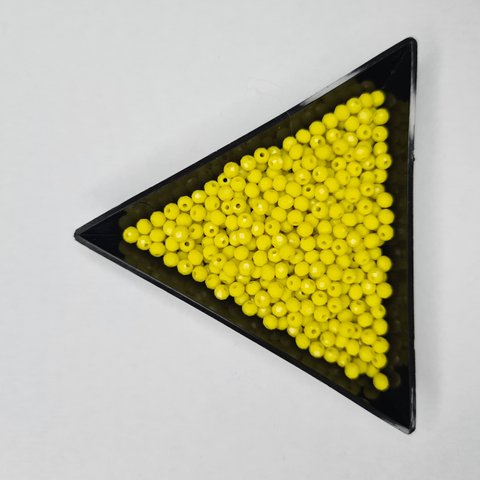 Намистини Рондель 2х2 мм Жовтий непрозорий 000001658 фото