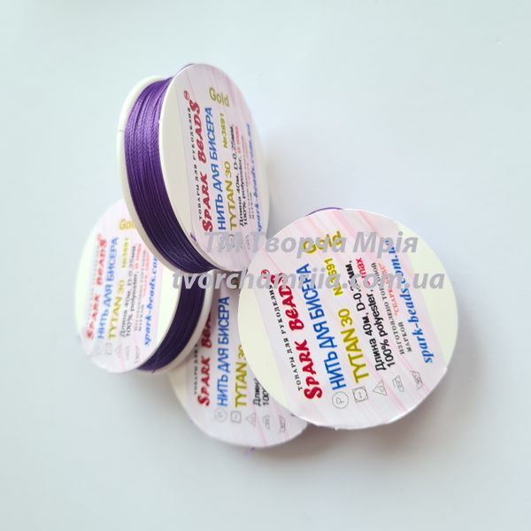 Нитка для бісеру TYTAN 30 №3691 GOLD Фіолетовий 40 м  (Spark Beads) 000002347 фото