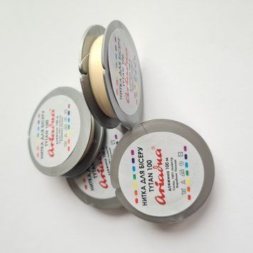 Нитка Титан 100 Ariadna 100 м молочна (намотка "шайба") 000002285 фото