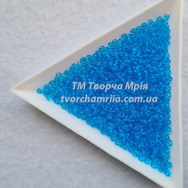 01134 упаковка 500г Чеський бісер Preciosa 10/0 блакитний прозорий сольгель 01134 упаковка 500г фото
