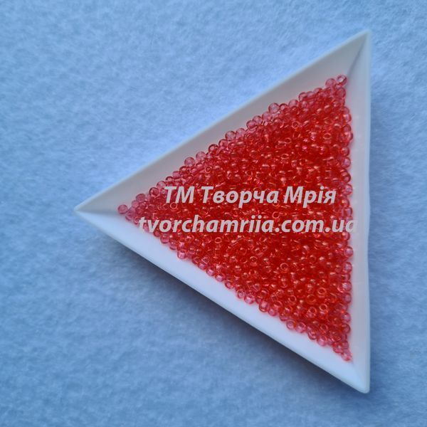 01191 упаковка 500г Чеський бісер Preciosa 10/0 кораловий прозорий сольгель