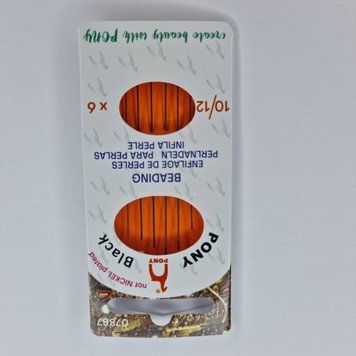 Набор Pony игла бисерная черная №10/12 (Индия) 6 шт. 000002155 фото