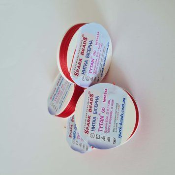 Нитка для бисера TYTAN 60 №61644 красная 60 м (Spark Beads) 000001975 фото