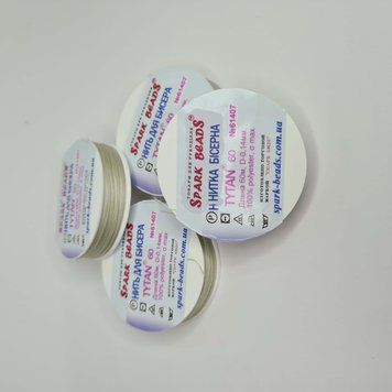Нить Spark beads для бисера TYTAN 60 №61407 бежевая 60 м 000000650 фото