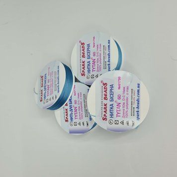 Нить Spark beads для бисера TYTAN 60 №61799 голубая 60 м 000000651 фото