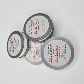Нить для бисера TYTAN 60 №2500 белая 100 м (шайба) 000002449 фото