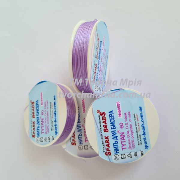 Нитка для бисера TYTAN 60 №68585 сиреневый 60 м (Spark Beads) 000002229 фото
