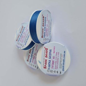 Нитка для бисера TYTAN 60 №61923 небесно-синяя 60 м (Spark Beads) 000001984 фото