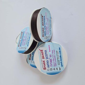 Нитка для бисера TYTAN 60 №60829 темно-коричневая 60 м (Spark Beads) 000001985 фото