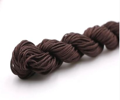 Нейлоновий шнур для плетіння браслетів 1 мм шоколадний 1 метр 000001694 фото