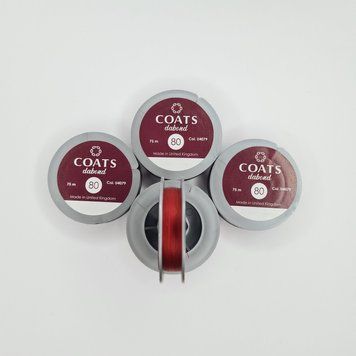 Нитка COATS Dabond 80 червона 75 м 000002834 фото