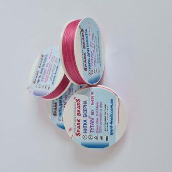 Нитка для бисера TYTAN 60 №63010 розовая 60 м (Spark Beads) 000001989 фото