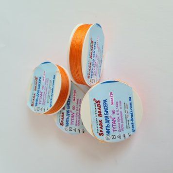 Нитка для бисера TYTAN 60 №61430 оранжевая 60 м (Spark Beads) 000002221 фото