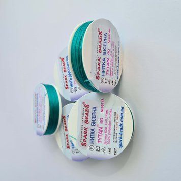 Нитка для бісеру TYTAN 60 №65748 бірюзовий 60 м
