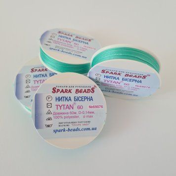 Нитка для бісеру TYTAN 60 №69076 м'ятний 60 м (Spark Beads)