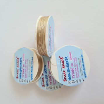 Нитка для бисера TYTAN 60 №60905 бежевая (экрю) 60 м (Spark Beads) 000002224 фото