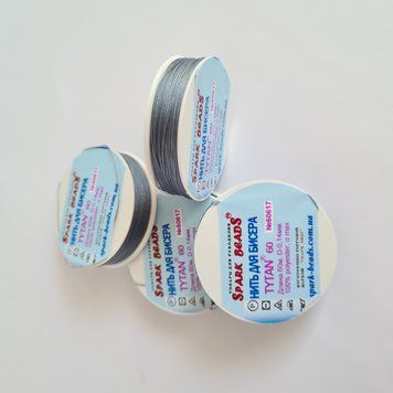Нитка для бисера TYTAN 60 №60617 серая 60 м (Spark Beads) 000002230 фото
