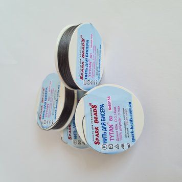 Нитка для бисера TYTAN 60 №69158 серая (графитовая) 60 м (Spark Beads) 000002225 фото