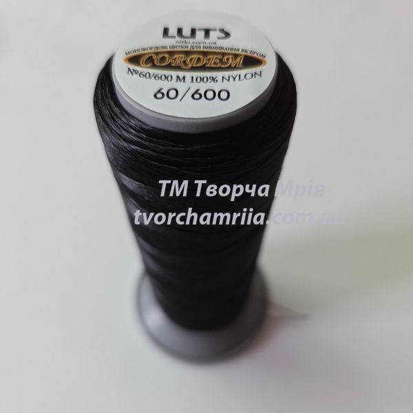 Нитка Cordem №60 - Чорна 600 м 000002600 фото